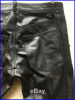 Awesome! Dsquared2 Leather Moto Pants Nice Soft Leather Mens 46