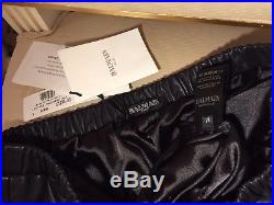 BALMAIN 100% GENUINE Men's Black Leather Trousers Size M NEW WITH TAGS RRP £1295