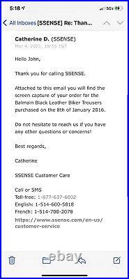 BALMAIN $3826 Black Leather Slim Quilted Zipper Pocket Lambskin Biker Pants 48