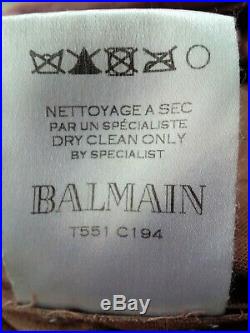 BALMAIN made in France authentic men's leather moto biker pants size 52
