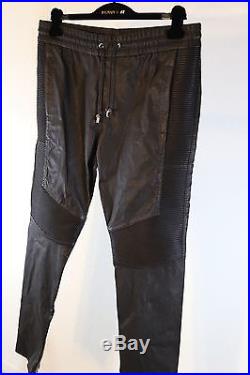 BALMAIN x H&M Size L Men's Leather Joggers Sold Out BNWT