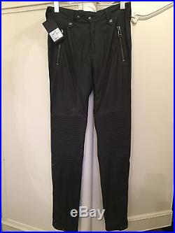 BELSTAFF Telford Biker Leather Men's Trousers Pants Size 44