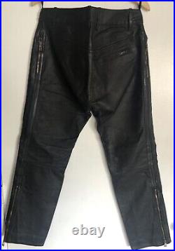 BELSTAFF men's black leather pants european 52 (L US) pre-owned