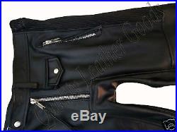 BESPOKE 100% GENUINE PREMIUM LEATHER MENS JEANS WITH SPANDEX PANTS TROUSERS