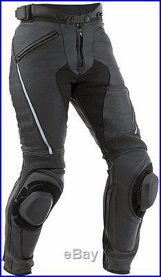 BLACK-MEN/WOMEN Motorbike Leather Trouser Motorcycle Racing Pant 100% Genuine