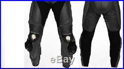 BLACK-MEN/WOMEN Motorbike Leather Trouser Motorcycle Racing Pant Genuine-MotoGp