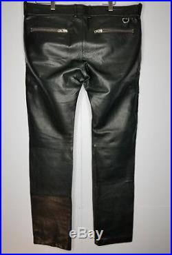 BRAND NEW Diesel Leather Pants with Zippers Slim Fit Men's Size 34 x 32