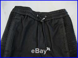 Balmain X H&M leather pants men's jogging size XS, (women UK 12) trousers BNWT