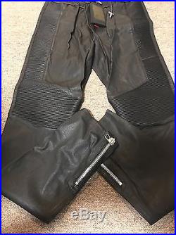 Balmain x H&M Men's Leather Jogger Moto Motorcycle Pants SZ M DS With Tag