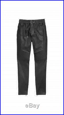 Balmain x H&M Men's Leather Motorcycle Drawstring Pants with tags