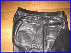 Banana Republic Black Leather Men's pants Size marked 34 x 34 Excellent