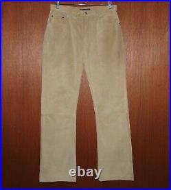 Banana Republic Men's sz 32 x 32 Suede Leather 5 Pocket Pants Jeans