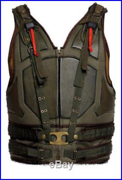 Bane The Dark Knight Rises Costume Real Leather Coat, Vest, Hand Grip, Pants