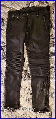Belstaff Telford Smooth Napa Leather Pants Trousers BECKHAM $2495 34 X 31