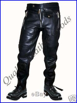 Bespoke Genuine Premium Leather Mens Jeans With Spandex Pants Trousers Breeches