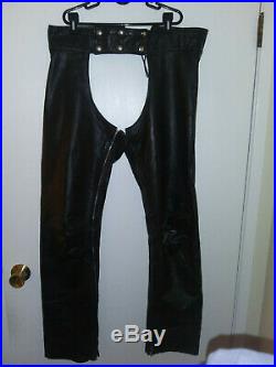 Black Leather Bar Chaps by The Leather Man Gay Int. Great Christmas Gift
