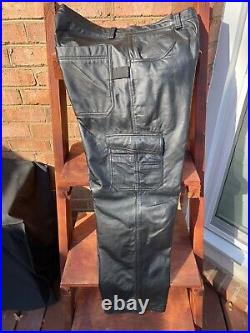 Black Leather Pants (36 waist 32 inseem) M Julian Wilsons Leather Experts