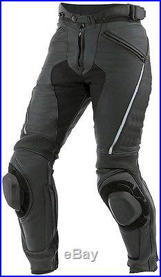 Black Men's Motorcycle Leather Trouser Motorbike Pant Leather Trouser Xs-4xl