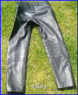 Black body Amsterdam Gay mens leather trousers Bluf