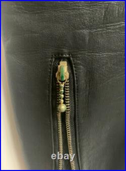 Blackmeans black leather moto zipper pants men's size 3 30 undercover rick owens