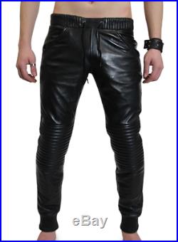 Bockle Joggers Running leather pants lambskin soft Men