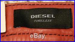 Brand New Mens Diesel P-THAVAR-L Black Leather Pants Jeans 29 NWT LAST CHANCE