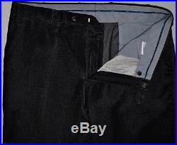 Brioni Mens Moena Leather Detail Velvet Dress Pants Size 34 US / 50EU NEW $600