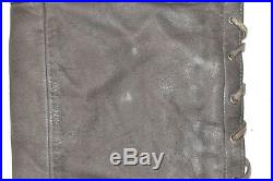 Brown Real Leather HEIN GERICKE Lace Up Biker Men's Trousers Jeans Size W32 L36
