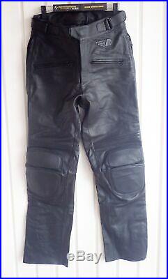 Buell Genuine Leather 103819 Men's Motorcycle Pants Size 32 Unhemmed Unworn