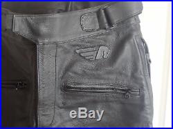 Buell Genuine Leather 103819 Men's Motorcycle Pants Size 32 Unhemmed Unworn