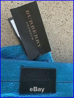 Burberry Leather Trousers Mens 36 Metallic Blue New With Tags RRP £1295