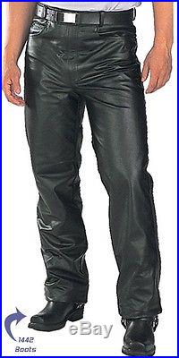 Classic Fitted (biker motorcycle or Casual) Men's Leather Pants 46