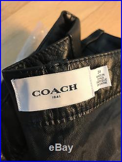 Coach Men's Leather Jeans Size 32, 34