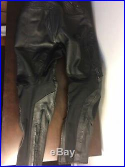 Cortech Black Mens Latigo Perforated Leather Motorcycle Pants Large MEDIUM