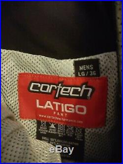 Cortech Latigo Armored Leather Motorcycle Pants Men's Large 36