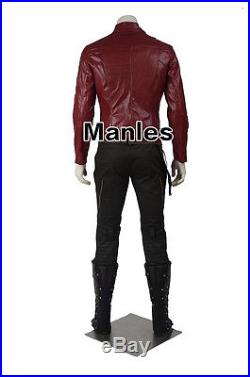Cosplay Costume Guardians of the Galaxy Star Lord Peter Quill Leather Jacket Set
