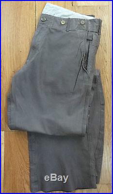 DIESEL Black Gold Mens phironne Leather trousers mid Brown size 32 new w tags