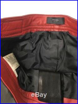 DIESEL Black P-Thavar-L Leather Trousers Sizes W28, W30, W31, W32, W33