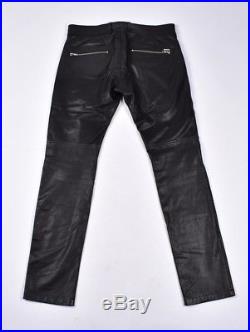 DIESEL Leather Biker Style Motorcycle Men Pants Trousers Size 29