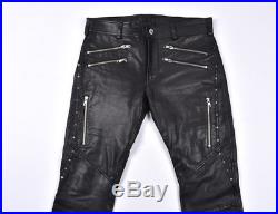 DIESEL Leather Biker Style Motorcycle Men Pants Trousers Size 29