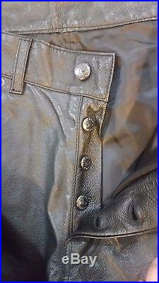 DIESEL men's leather pants size 34, excellent condition