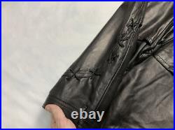 DIRK BIKKEMBERGS Size 52 Sheepskin Leather Pants RUNWAY laced Leather $1600