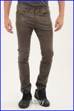 DROMe New Man Beige Brown Olive Lamb Leather Casual Pants Trousers Size M $893