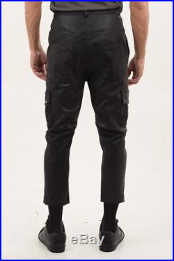 DROMe New Man Black Lamb Leather Casual Pants Trousers Size M $1101