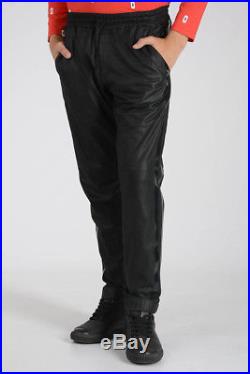 DROMe New Man Black Lamb Leather Casual Pants Trousers Size M $1125