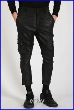 DROMe New Man Black Lamb Leather Pants Trousers Size M Made in Italy $1151