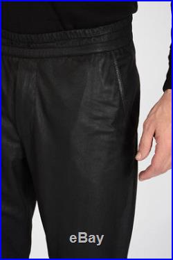 DROMe New Man Black Lamb Leather Pants Trousers Size M Made in Italy $692