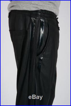 DROMe New Man Black Leather Casual Pants Trousers $749