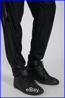 DROMe New Man Black Leather Casual Pants Trousers $749