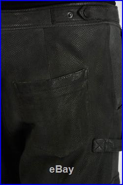 DROMe New Man Off Black Leather Cargo Bermuda Shorts Pants Trouser Size M $1210
